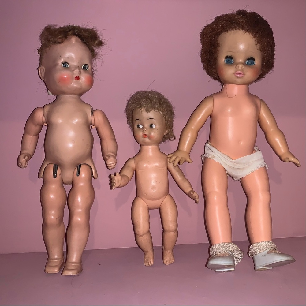 Lot of 3 vintage dolls